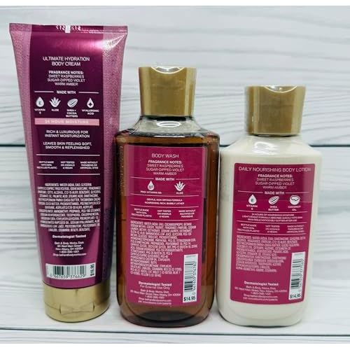 Bath & Body Works Body Blush Cardigan Gel Wash, Body Lotion and Ultimate Hydration Body Cream 3 Piece Set