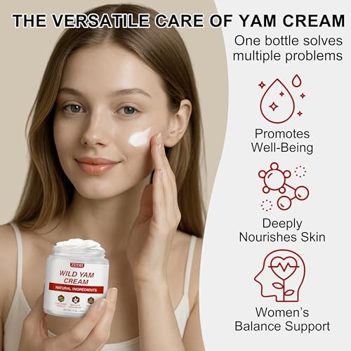 Wild Yam Cream - Natural Balancing Cream for Women Soothing Support for Midlife Wellness, Deeply Nourish & Moisturize the Skin,4 oz