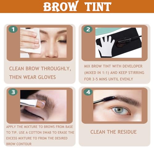 Brown Lash and Brow Color Kit Professional Lash with Natural Effects Easy to Use for Salon & Home Use Safe and Effective