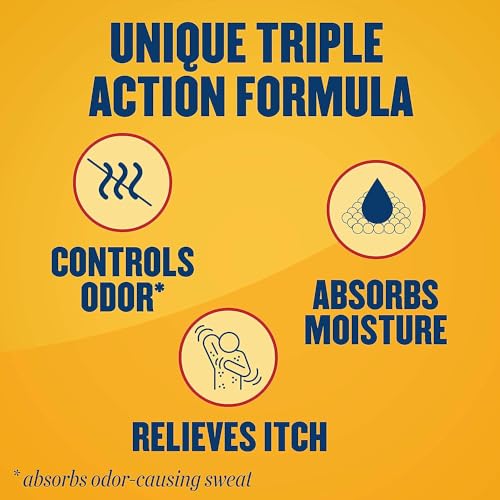 Gold Bond Medicated Powder Triple Action Relief 10 Ounce - Pack of 5 (Talc-Free)