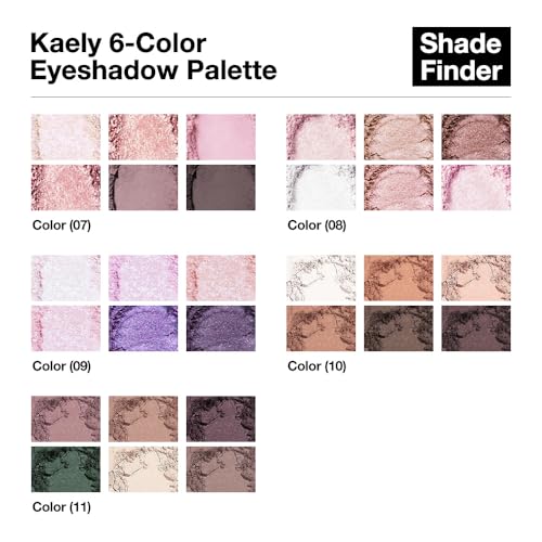 evpct 6 Colors Mauve Eyeshadow Palette Matte, Mauve Taupe Rosy Brown Eggplant Purple Forest Green Vanilla Nude Brown High Pigment Mini Travel Eye Shadow Palette Makeup for Older Women, Built in Mirror
