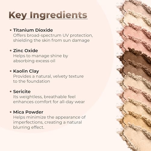 WARM FOUNDATION- Most Neutral Shade (30g Full Size Sifter Jar) ? Matte Mineral Foundation ? Buildable Coverage, Soft Finish Loose Powder Makeup ? SPF 30