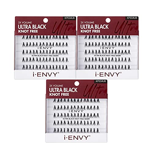 i?ENVY Knot Free Individual Lashes 3 Pack (Ultra Black - Short)