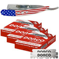 The Shave Factory Straight Edge Razor Kit (USA / 300 Dorco Single Edge Razor Blades Red)