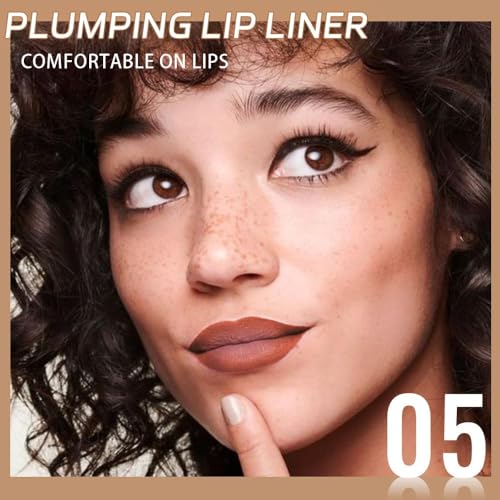 Matte Lip Liner ? Dual-Ended Retractable Pencil with Silicone Smudger, Waterproof Long Wear Crayon for Flawless Contour & Plump Lips, Vegan Cruelty-Free Beauty for Everyday Elegance (05#, 1PCS)
