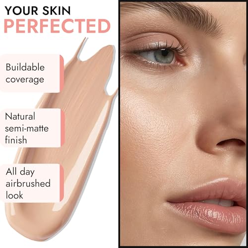 BaeBlu Organic Aloe-Based LUX Liquid Foundation, Natural Vegan Gluten-Free Made in USA, Vanilla