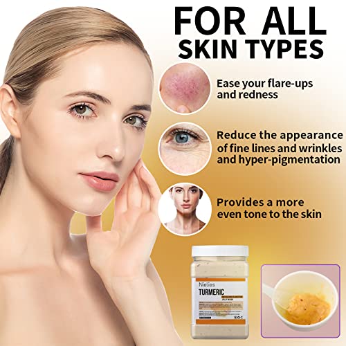 Hyaluronic Ac and Turemic Jelly Face Mask for Facials Hydrating & Nourishing | Professional Hydro jelly Masks | Vajacial Jelly Mask Powder