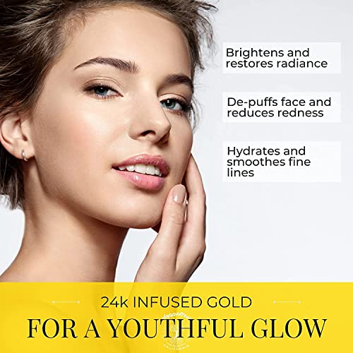 Doppeltree Gold Facial Mask - Premium Hydrogel Sheet Face Masks for Skin Care & Beauty, Hydrating & Anti Aging - Facemask with Collagen, Hyaluronic Acid & 24k Nano Gold