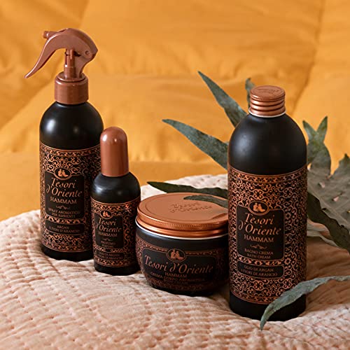 Tesori d'Oriente Body Cream for Women, Moisturizing Body Creme Womens, Essential Ingredients for Body & Skin Care with Argan Oil & Orange Blossom Fragrance-10.1 fl oz [Made in Italy]-(Hammam)