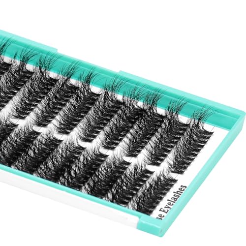 50D Hairy Cluster Volume Lashes Mixed 8-16mm Natural Long Soft Lightweight Individual False Eyelashes Wispy Lashes Makeup DIY Eye Lashes Extensions (50D-8-16MM Mix)