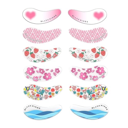 BlackWings 6 Pairs Silicone Eye Patches with Self-Adhesive Design - Cute Bear & Rabbit Inspired Eye Care Patches (Mix 6 pairs)