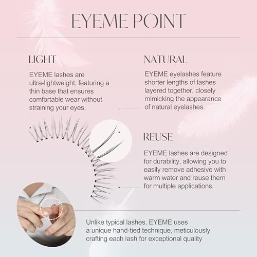 EYEME Cutting Eyelash NO.V32 ? 5 Set Pack, Customizable Cluster Lashes with Layered Short & Long Fibers for a Soft, Romantic Look, Lightweight & Flexible, K-Beauty