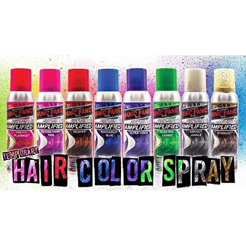 MANIC PANIC Silver Stiletto Temporary Amplified Hair Color Spray - 3.4oz - Icy Silver Shade with Lavender Tint - Vegan, Washes Out Easily, For All Hair Colors, Kids & Adults