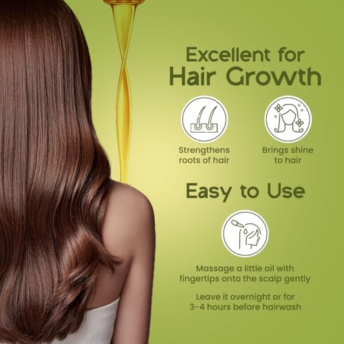 MAPL Castor Oil 6.76 Fl Oz (200 ml) ? Organic Arandi Oil for Hair, Skin, Eyebrows & Eyelashes ? Cold-Pressed, Unrefined & 100% Natural Superfood ? Traditional Indian Hair Care, Food Grade & Edible