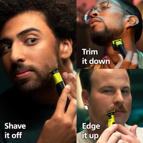 Philips Norelco OneBlade 360 with Connectivity Hybrid Face + Body, Electric Beard Trimmer, Shaver and Body Groomer Kit with 360 Blade Tech, 1x360 Blade, 5-in-1 Comb, Travel Case, Model QP4631/90