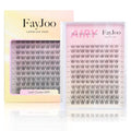 Natural Wispy Soft Lash Clusters with 0.05mm Invisible Band, C Curl 8-16mm, DIY Salon Effect Lightweight Lash Extensions, FayJoo AIRY 11 Lash Only