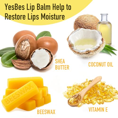 128 Pack Lip Balm, Natural Lip Balm Bulk with Vitamin E and Coconut Oil, Moisturizing Lip Balms for Dry Cracked Lips, Lip Balms for Valentines Gifts Stocking Stuffers - 8 Flavors