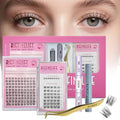 Natural Lash Clusters Kit DIY Lash Extensions Wispy Eyelash Clusters Kit Cat Eye Cluster Eyelash Extensions Salon 150-Hour Wear, 5-16mm Individual Lashes with Bond and Seal, Remover At Home 180pcs