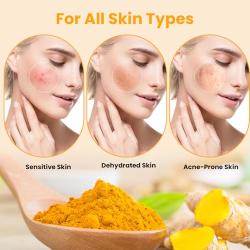 Lemon Turmeric Kojic Acid Soap Bar - Turmeric Soap with Vitamin C, Retinol, Collagen Moisturizing for Face, Body, Hands | Suits Dry Sensitive Skin (3 Bars)