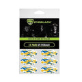 12 Pairs Peel & Stick Athletic Eyeblack, Eye Black Baseball, Eye Black Lacrosse, No Mess (Blue & Yellow Camo)