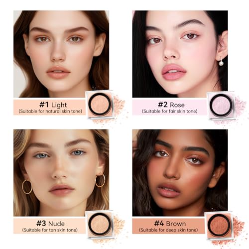 Corlo Setting Powder, Loose Baking Powder, Natural Matte Finish Oil Control (Rose, 0.71Oz)