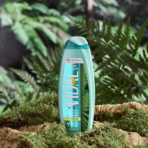 Vidal Shower Gel, White Musk 250 ml/8.4 Fl Oz, Moisturizing, Softening, Body Care, Unisex, Made in Italy