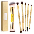 Flat Top Kabuki Foundation Brush (Rose Gold + Black)