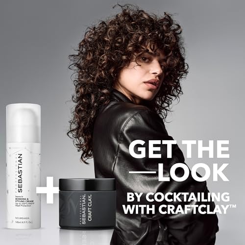 Wolf Shag Cocktail Set | Sebastian Professional No.Breaker Bonding & Styling Leave-in Cream 4.9 oz + Sebastian Craft Clay, Remoldable Texturizing Hair Clay, 1.7 oz