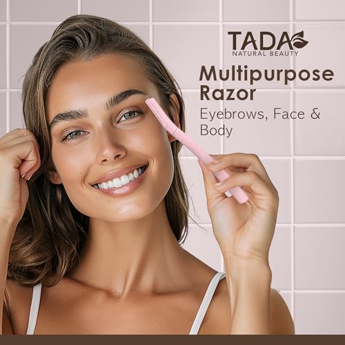 Biodegradable Dermaplaning Tool 12pk, Face Eyebrow Face Razors, Face Shaver & Exfoliating (Lavender)