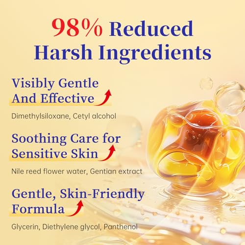 5 Min Facial Hair Removal For Women with Soothing Cream, Painless & Gentle Sensitive Skin Hair Removal Cream for Chin & Upper Lip & Cheeks (4.06 Fl Oz)
