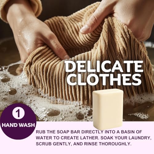 Laundry Soap Bar with Organic Lavender for Sensitive Skin - 2Pcs