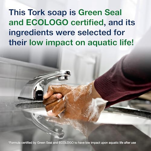 Tork Extra Mild Hand Washing Liquid Soap S1, No Fragrance Added, 6 x 1L, 400029 (formerly 400011)
