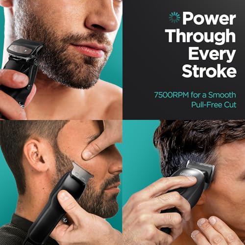 Yineel Hair Clippers for Men, Professional Cordless Clippers & Trimmer Set, Super Quiet, Clippers for Hair Cutting Kit with LED Display, Gift for Men Women Barber Kid