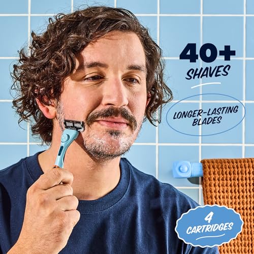 Dollar Shave Club | 6 Blade Razor Refills (4 Pack) and Shave Butter 3 ounce | 6 Stainless Steel Blades for a Close & Comfortable Shave | Razors for Men