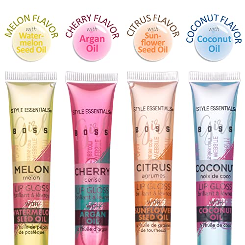 EXPRESSIONS 12pc Lip Gloss Lip Oil Collection ? Lip Gloss Tubes with Essential Oils, Moisturizing, Hydrating Lip Glosses, Lip Glow Oil, Hydrating Lip Balm