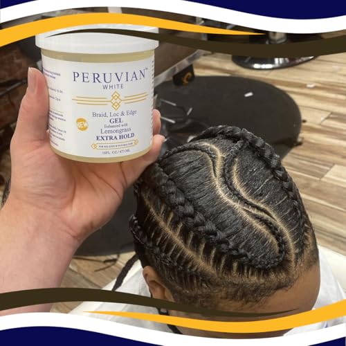 Braids N Lox Braid, Loc & Edge Braiding Gel EXTRA HOLD for Relaxed & Natural Hair, 2 LBS. (Lemongrass)