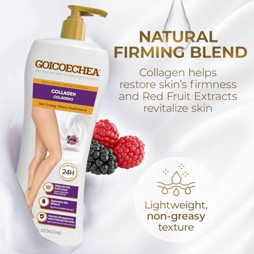 Goicoechea Skin Firming Cream | Body lotion with Collagen Elastin for Women, Skin Toned & Firming Lotion, Formula for Varicose Veins & Restless Legs, 24H Hydration, 13.5 oz, 1-Pack