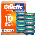 Gillette Fusion5 ProGlide Razor Refills for Men, 10 Razor Cartridges for FlexBall Razor Handle, 5-Blade Razor Blades, Precision Trimmer for Men