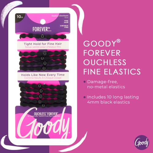 Goody Ouchless 10 Count 4MM Fine Hair Ties and Neon 10 Count Hair Elastics