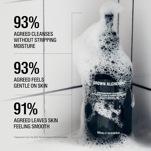 Grown Alchemist Energize Body Cleanser. Chamomile, Bergamot & Rose Body Cleanser. Gentle Body Wash. Hydrates & Cleanses Skin (500 ml)