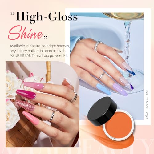 AZUREBEAUTY Dip Powder Nail Kit with Electric Nail Drill 24 Colors Spring Summer Blue Purple Nail Starter Kit with Dip Liquids Base Top Coat Activator Portable Manicure French Nail Art Essential Set
