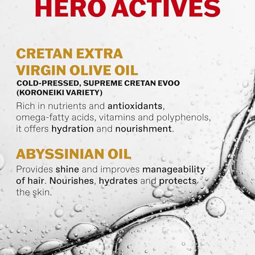 KORRES Athenian Grooming 4-in-1 Men¡¯s Care Oil, Dry Oil for Hair & Beard with Achillea Millefolium, Abyssinian, Almond & Olive Oils, Detangles, Softens, Vegan, Silicone & Paraben Free, 3.38 Fl Oz