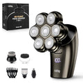 7D Arc Electric Shaver for Head & Body, 5-in-1 Upgraded Electric Razor for Men, Waterproof Wet/Dry Detachable Head Shaver, LED Display Rechargeable Electric Shaving & Grooming Kit, Grey