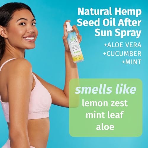 Hempz After Sun Cooling Aloe Vera Body Spray, Vegan formula to Soothe and Hydrate Sunburn, 8.5 oz.