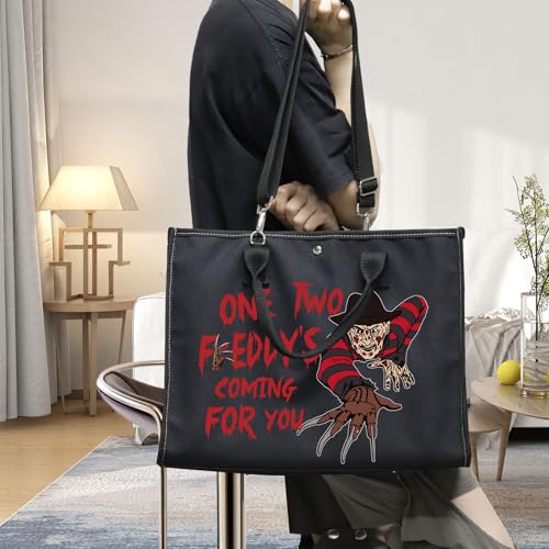BWWKTOP Night Stalker?? Cosmetic Makeup Bag Horror Killer Inspired Gifts One Two Coming For You Zipper Bag Halloween Party Merch (One Two Freddy BG)