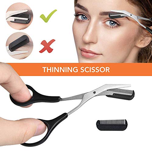 Eyebrow Razor, Eyebrow Kit, Multipurpose Exfoliating Dermaplaning Tool Face Razors for Women Girl, Eyebrow Grooming Set (11 in 1)