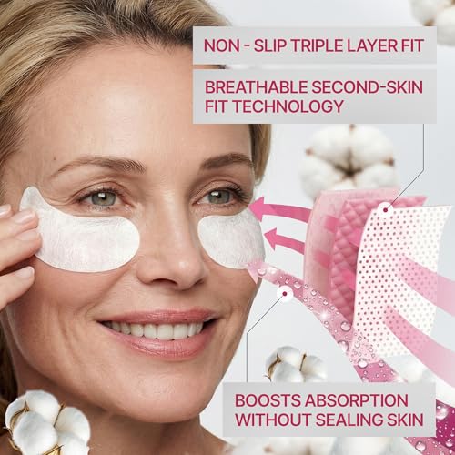 Clinical Grade Hyaluronic Acid Breathable Under Eye Patches ? Botanical Extracts, Hydrating Eye Masks for Puffiness, Dark Circles, Wrinkles, Fine Lines, Jet Lag Patches, 12Pairs Parches Para Ojeras