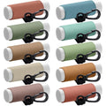 Sureio 10 Pack Lip Balm Holder Keychain Compact Clip On lipstick Lip Gloss Holder Keychain Elastic lipstick Sleeve Clip(Earth Tones)