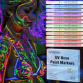 12PCS Glow in the Dark Face Paint Pens, UV Neon Face and Body Paint Markers - Skin Safe, Body Art Pens for Kids Adults, Festival Party Supplies