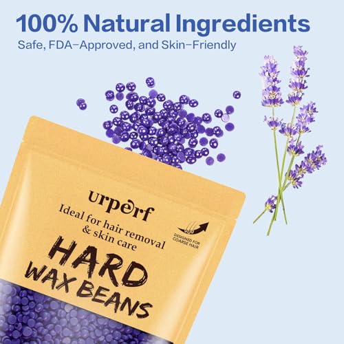 Hard Wax Beads, 1.1 lb Waxing Beads, Brazilian Bikini Wax,Hard Wax Hair Removal for Face, Body, Legs, Pearl Beads for Wax Warmers, with 30g Care Cream & 12 Applicator Sticks